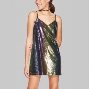 Rainbow sequin dress